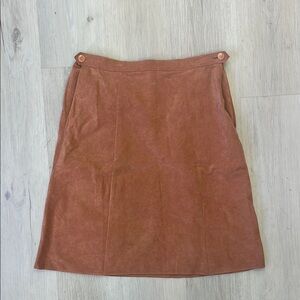Chic Brown Skirt with Button Accents